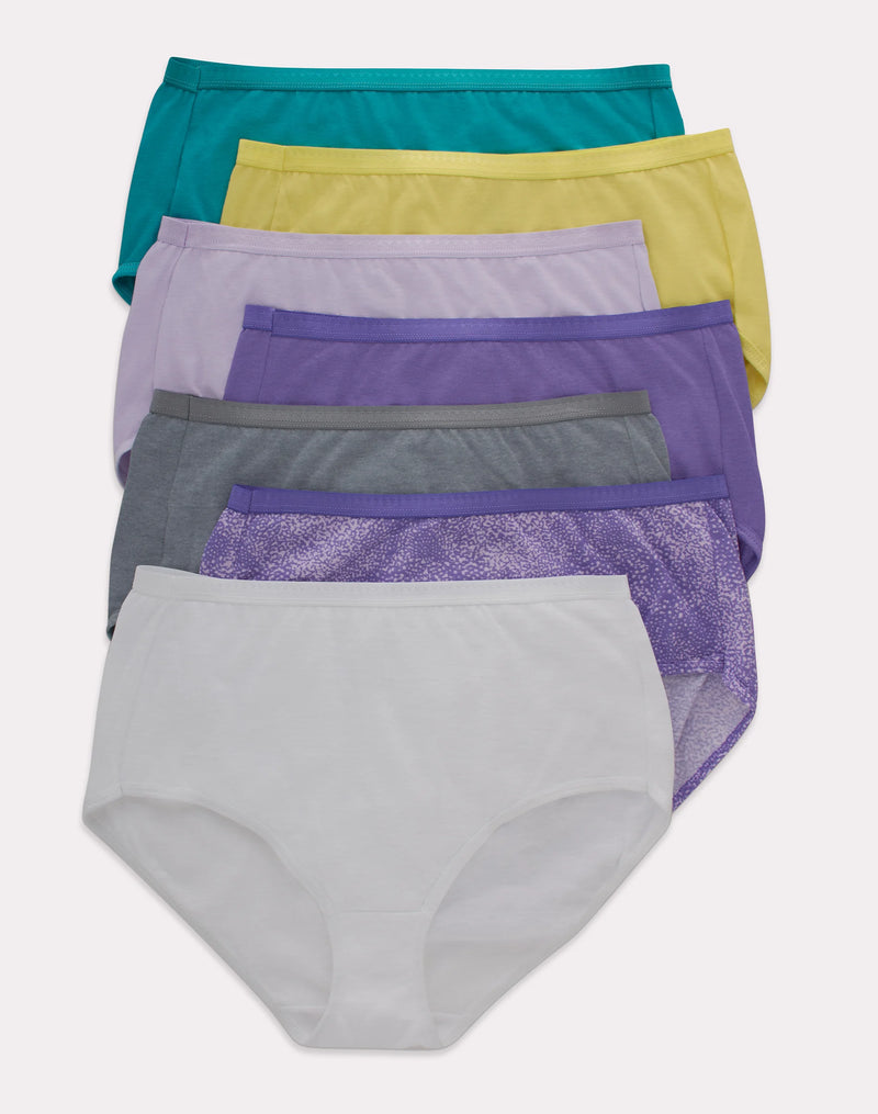 Hanes Ultimate Women's Briefs Underwear Bonus Pack, Breathable Cotton, 7-Pack