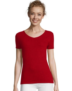Hanes Women's Perfect-T Tri-Blend Short Sleeve V-Neck T-Shirt