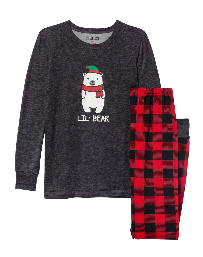 Hanes Boys' Tight Fit Lil Bear Matching Family Pajama Set