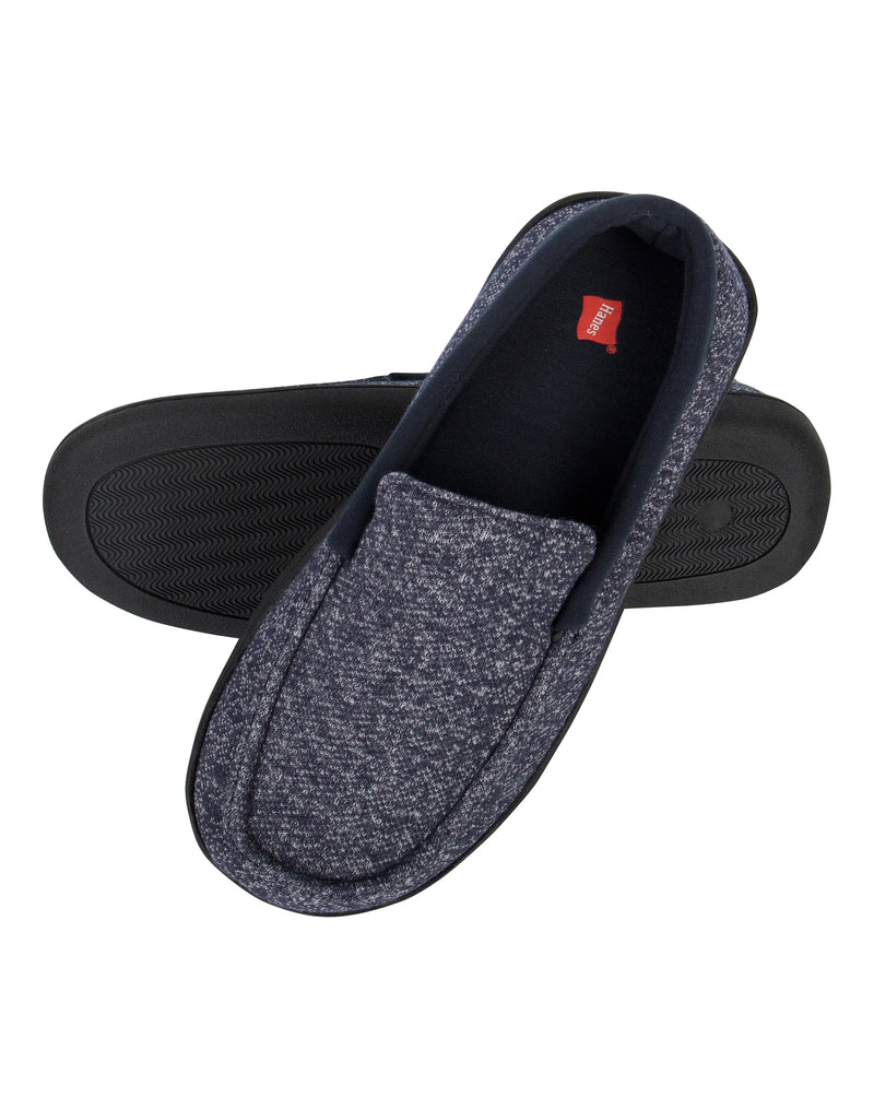 Hanes Men's ComfortSoft® FreshIQ™ Indoor/Outdoor Moccasin Slippers With Memory Foam