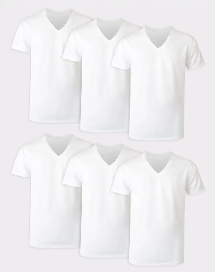 Hanes Men’s FreshIQ® ComfortSoft® V-Neck Undershirt 6-Pack