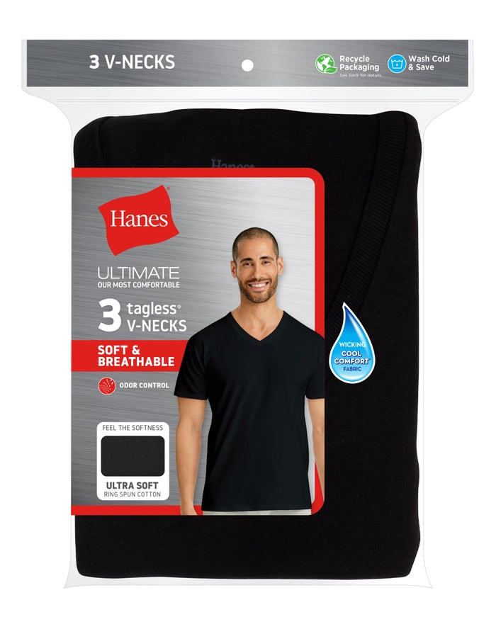Hanes Ultimate™ Men's ComfortSoft®  V-Neck Undershirt 3-Pack