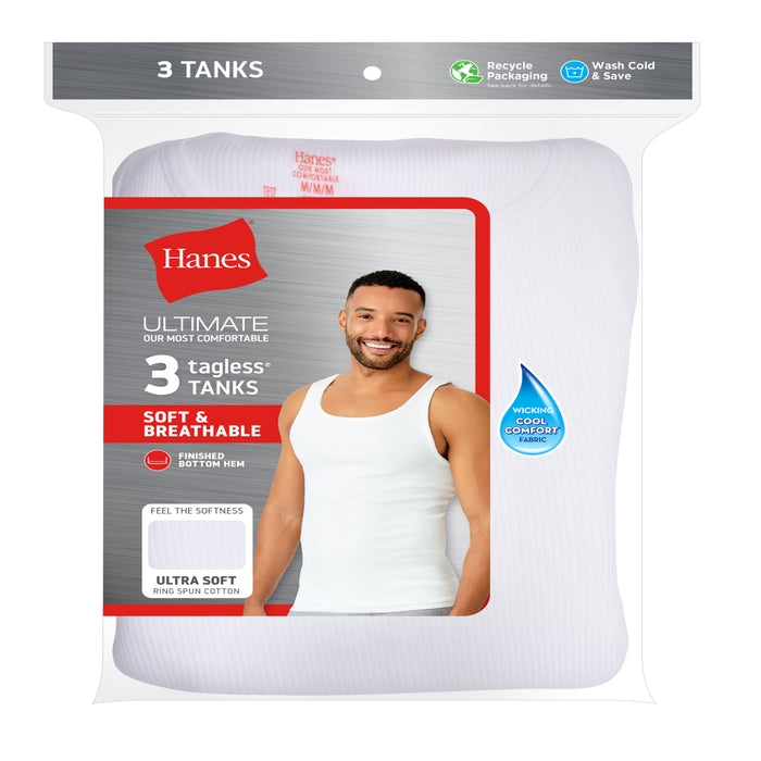 Hanes Ultimate™ Men's ComfortSoft® Tank Undershirt 3-Pack