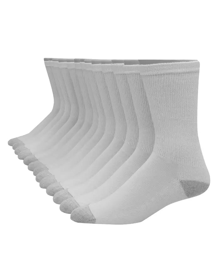 Hanes Men's Ultimate Crew Socks, 12-Pack