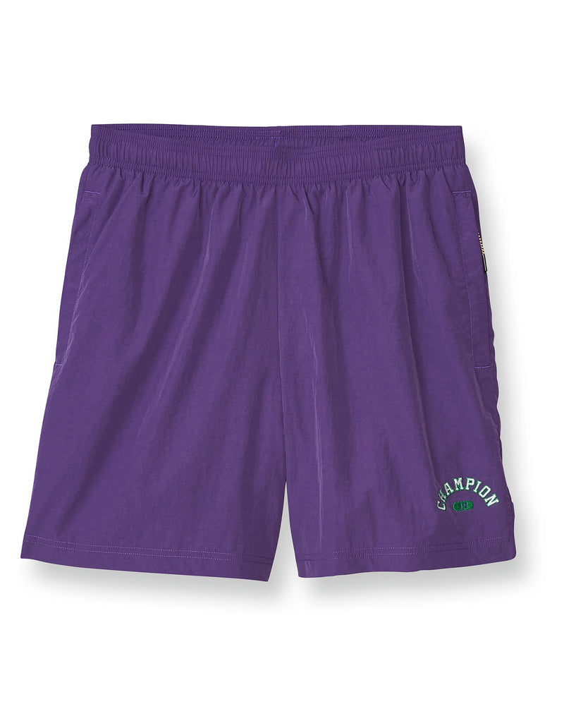 NYLON WARM-UP SHORTS, CHAMPION ARCH 19, 6"