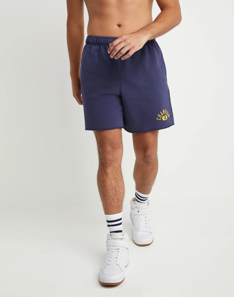 VINTAGE WASH VARSITY SHORTS, 7"