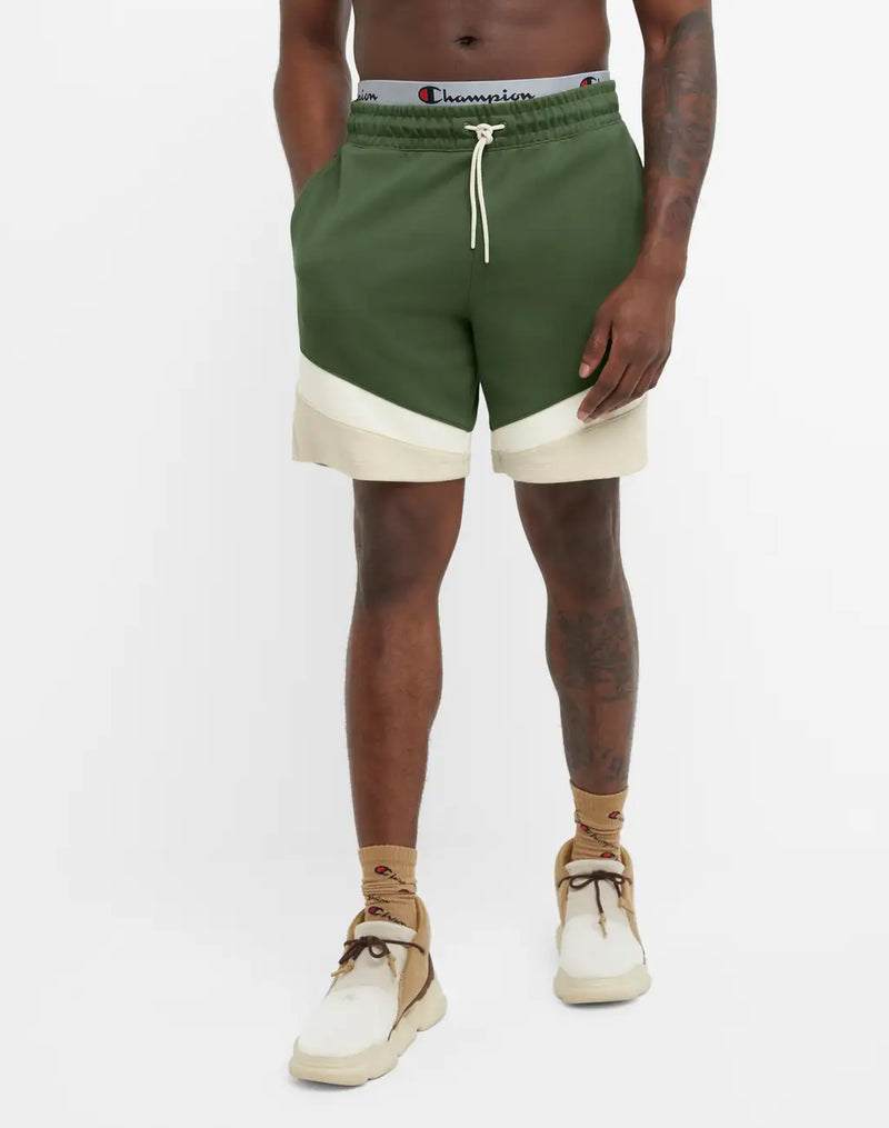 FLEX SHORTS, COLOR BLOCKED, 9"