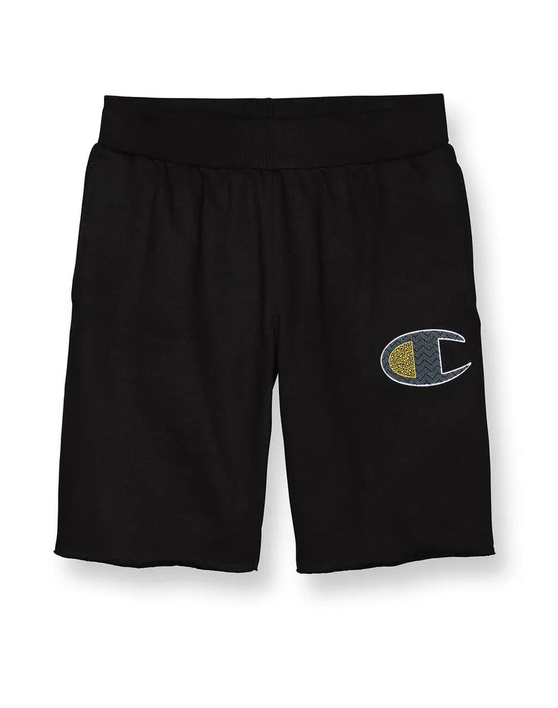 REVERSE WEAVE CUT-OFF SHORTS, DOT-STITCH C, 10"