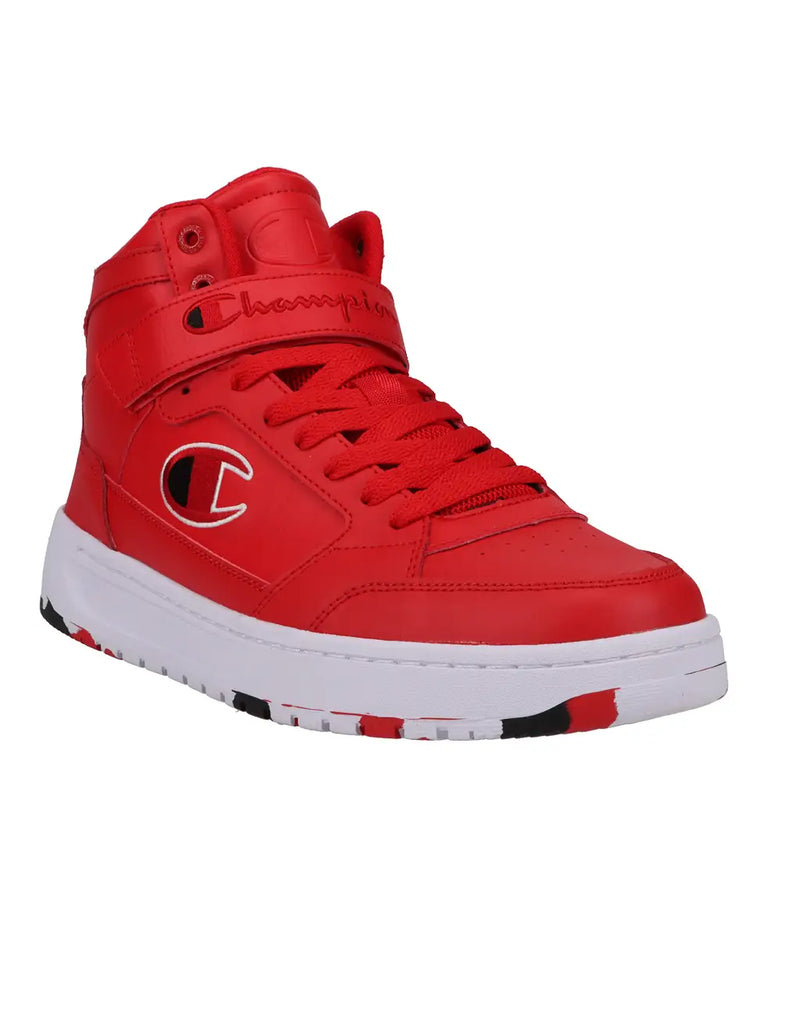 DROME MEN'S HIGH-TOP SHOES, SCARLET/WHITE/BLACK