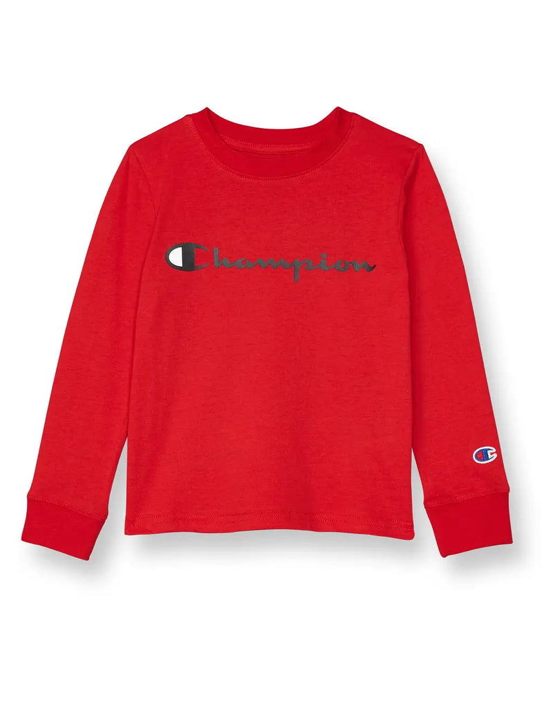 LITTLE KIDS' CLASSIC LONG SLEEVE SCRIPT TEE