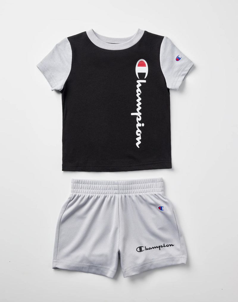 INFANTS' COLORBLOCK TEE & SHORTS, 2.25", 2-PIECE SET