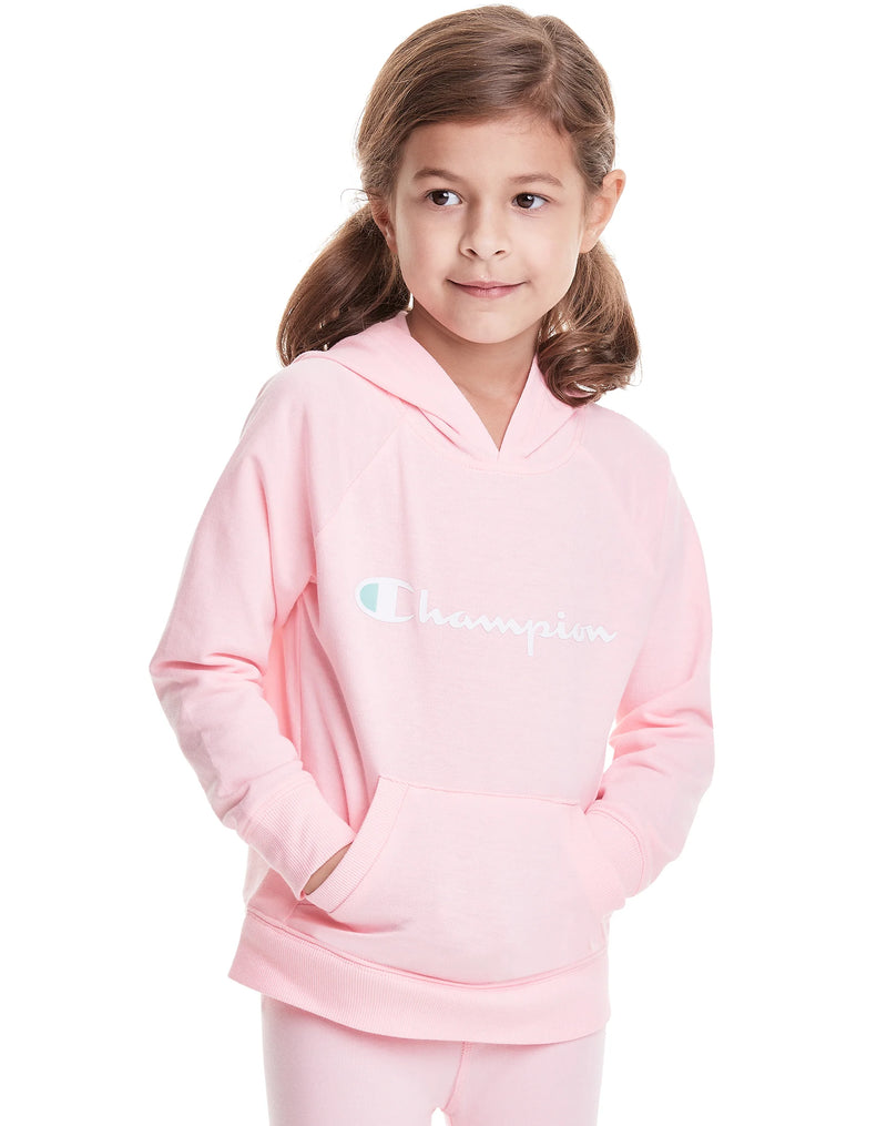 LITTLE GIRLS’ FRENCH TERRY HOODIE, CLASSIC SCRIPT