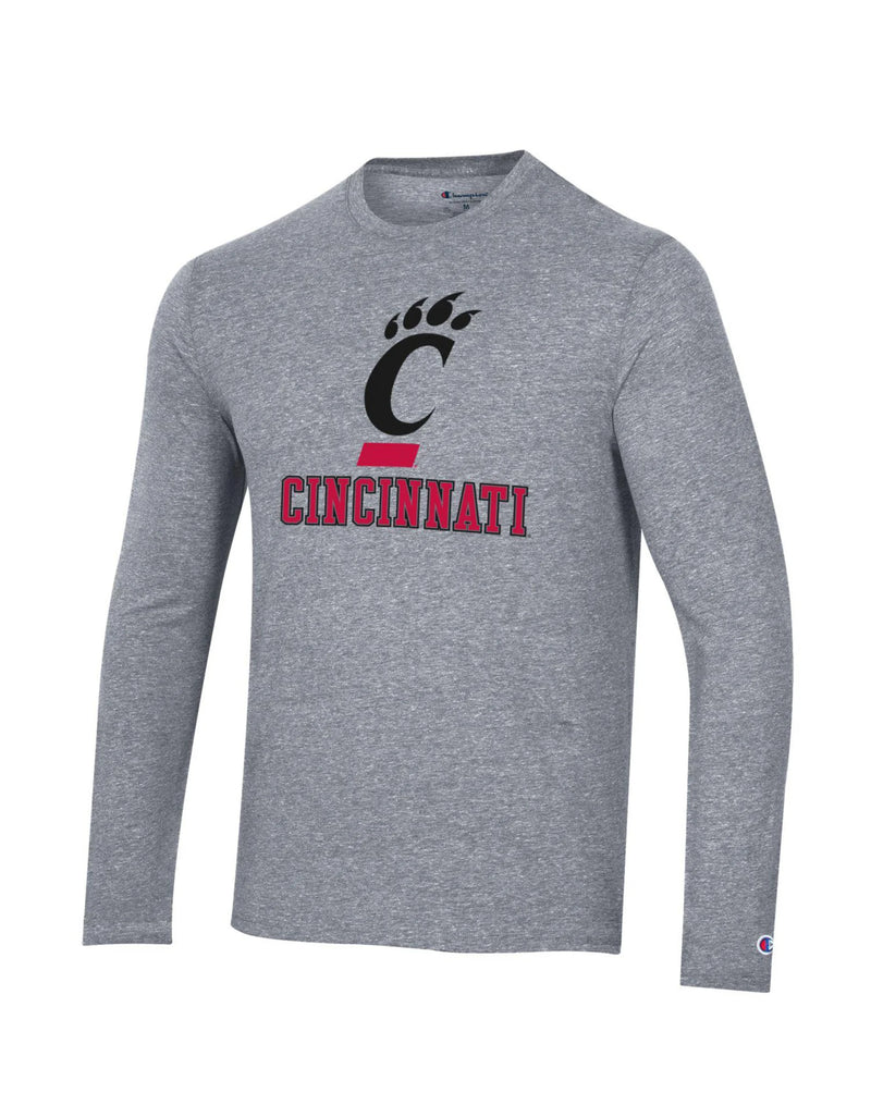 TRI-BLEND LONG SLEEVE TEE, CINCINNATI BEARCATS