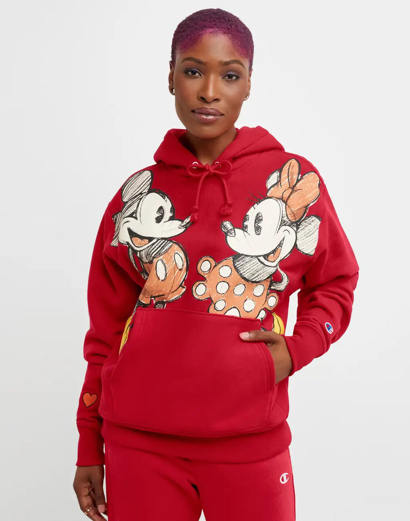 DISNEY'S MICKEY & FRIENDS REVERSE WEAVE BOYFRIEND HOODIE, DISNEY'S MICKEY & MINNIE