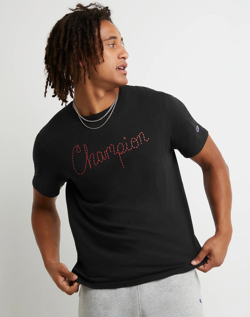 LIGHTWEIGHT TEE, RAISED-INK DOTTED CHAMPION