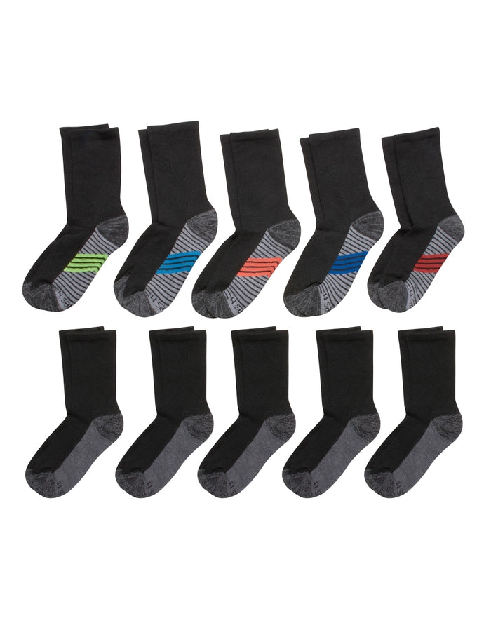 Hanes Ultimate® Boys' Crew Socks 10-Pack