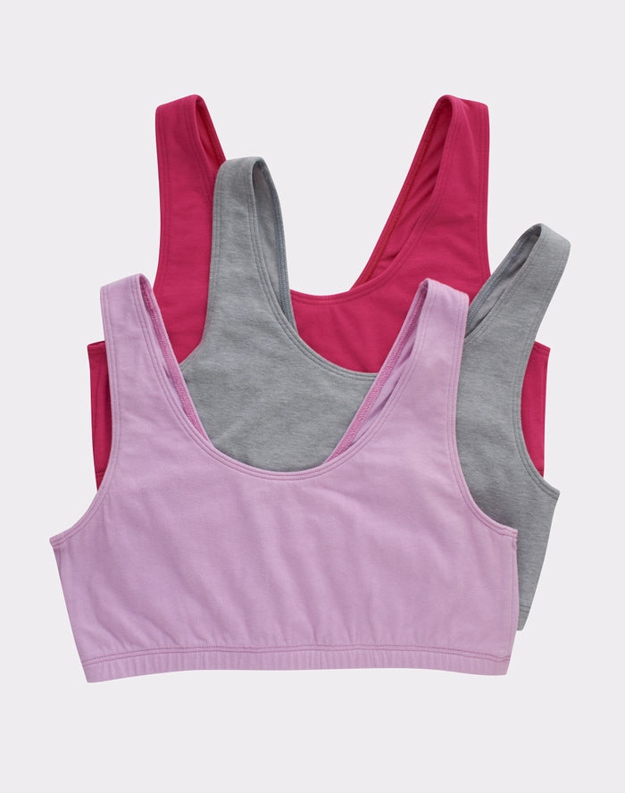 Hanes ComfortFlex Fit® Pullover Tank Bralette 3-Pack