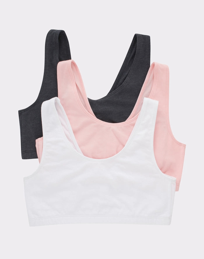 Hanes ComfortFlex Fit® Pullover Tank Bralette 3-Pack