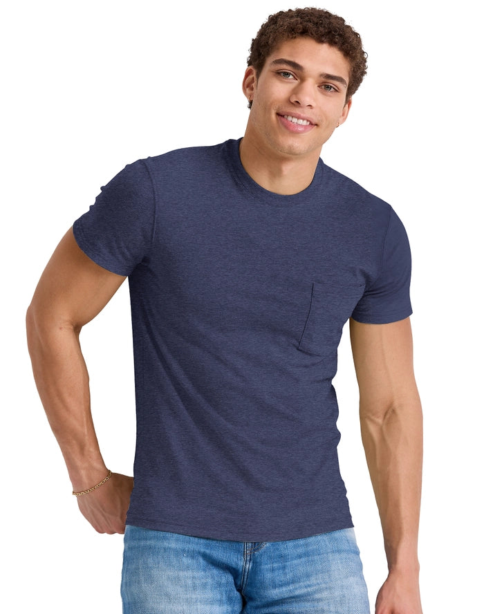 Hanes Originals Men’s Pocket T-Shirt, 100% Cotton Jersey