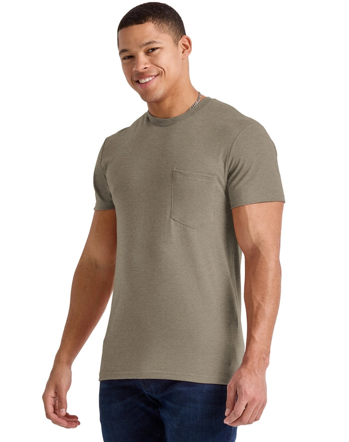 Hanes Originals Men’s Pocket T-Shirt, 100% Cotton Jersey
