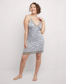 Strappy Tank Chemise With Mesh Detail