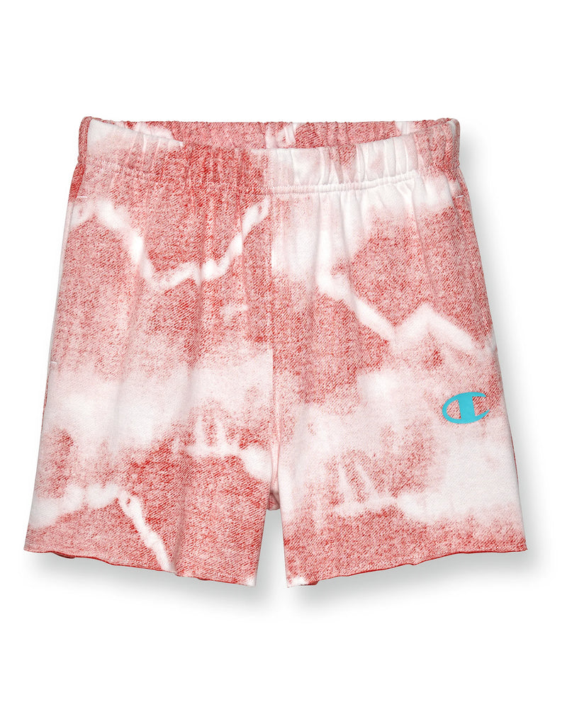 LIGHTWEIGHT FLEECE SHORTS, REVERSE TIE-DYE, 4"