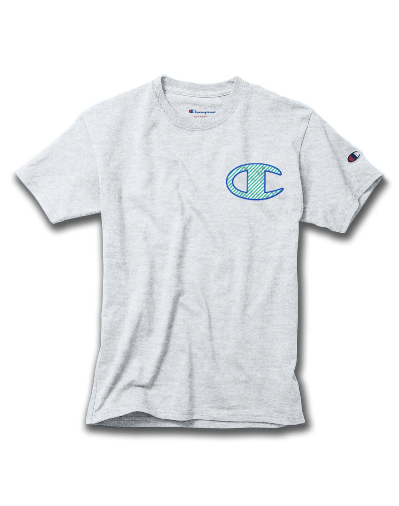 BIG KIDS' COTTON TEE, C LOGO STROKE