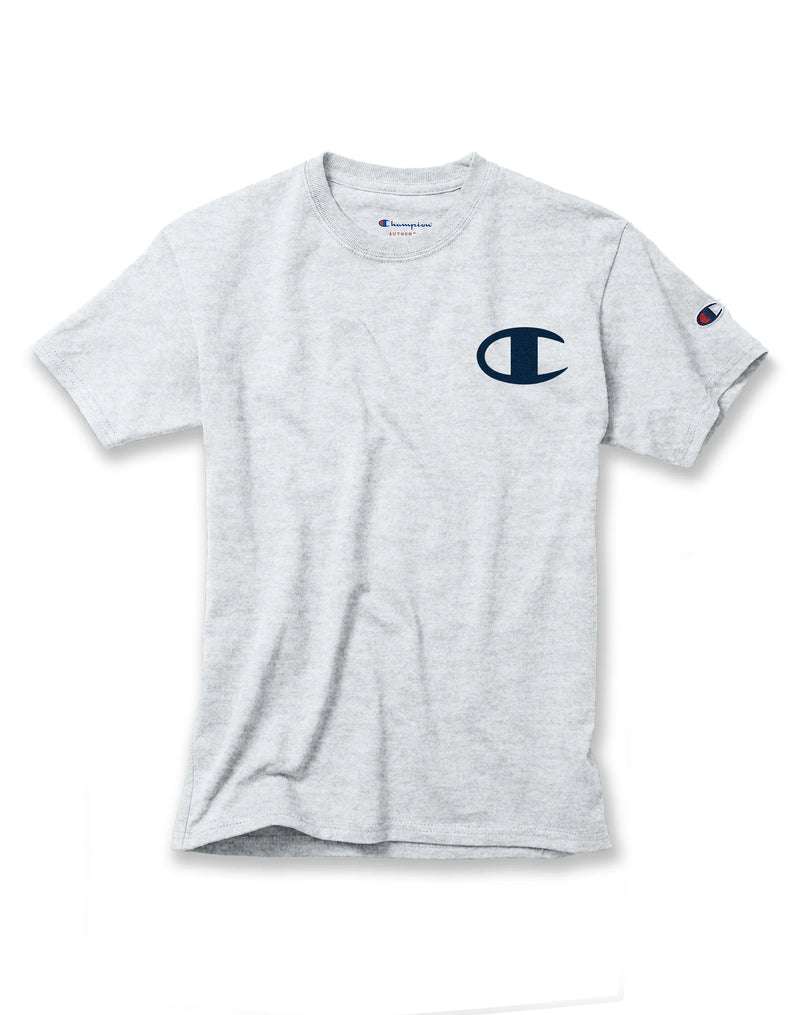 BIG KIDS' COTTON TEE, LOGO PIECES