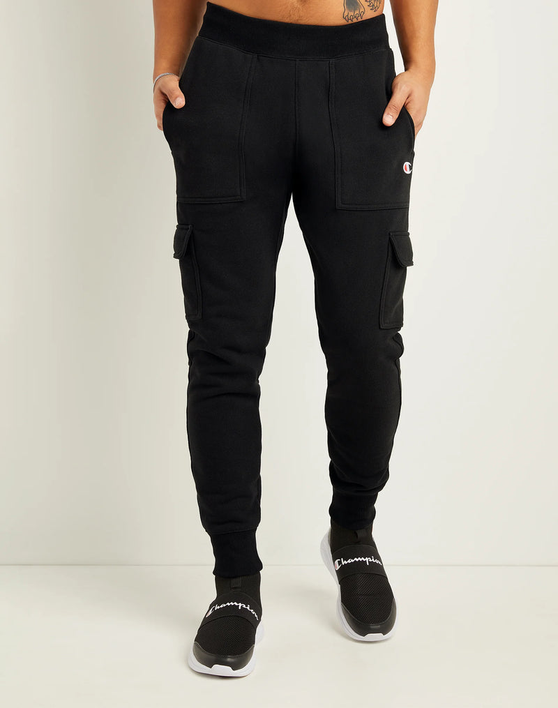 REVERSE WEAVE CARGO JOGGERS, EMBROIDERED C LOGO, 30.5"