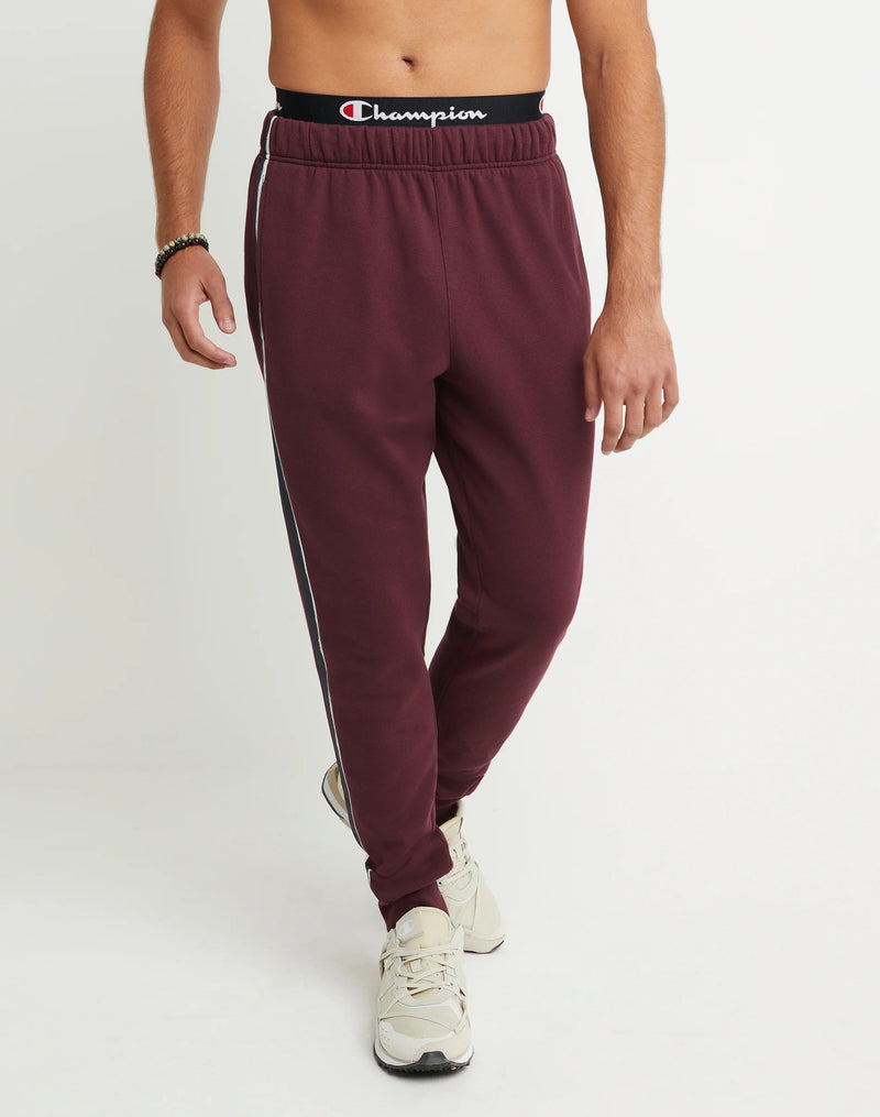 CLASSIC FLEECE JOGGERS WITH OMBRE TAPING, C LOGO AND SCRIPT ON TWILL APPLIQUE, 31"