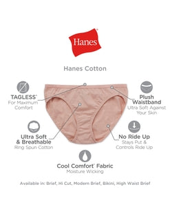 Hanes Cotton Brief Panties 10-Pack