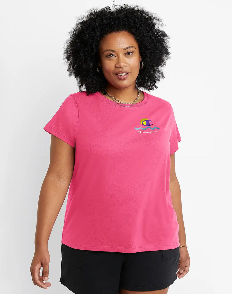 CLASSIC GRAPHIC TEE, WAVES & C SUN (PLUS SIZE)