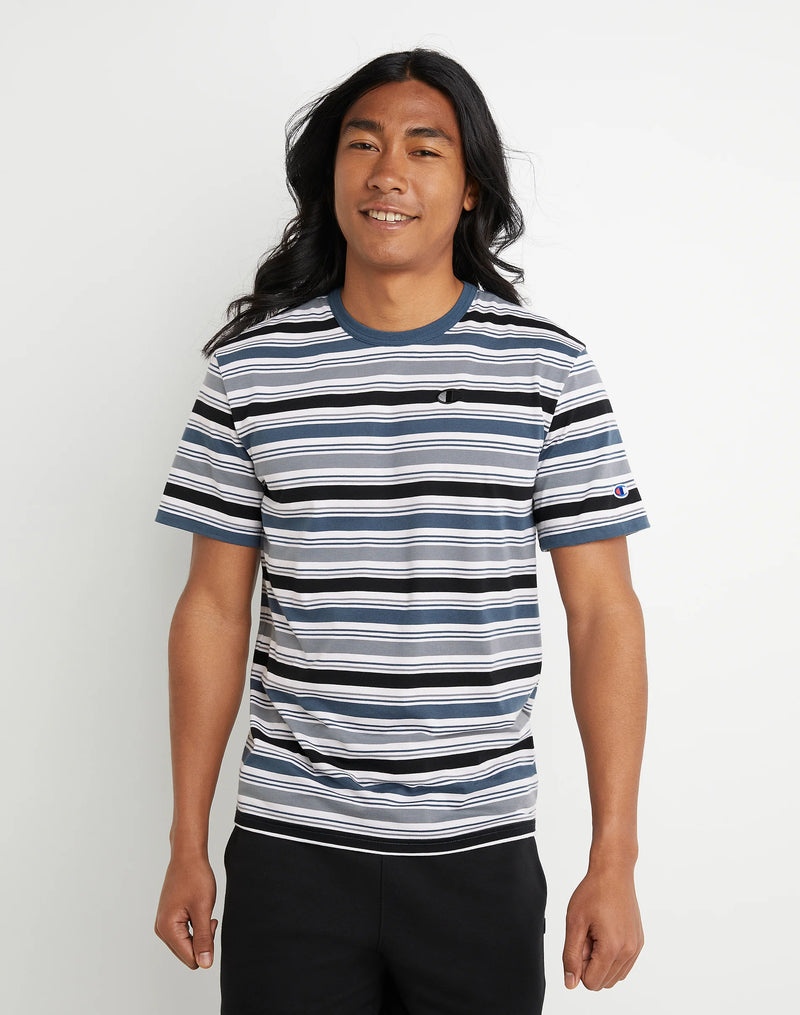 YARN-DYE STRIPE TEE, C LOGO