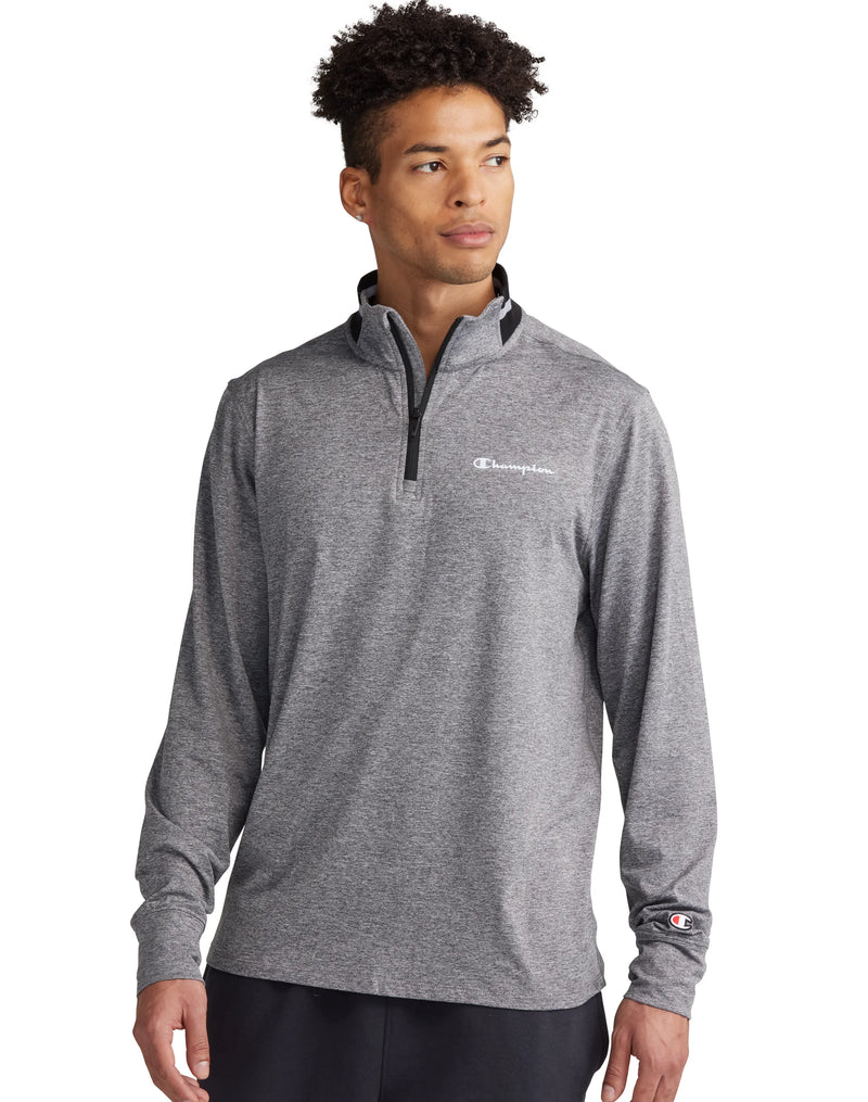 CITY SPORT 1/4 ZIP, SCRIPT LOGO