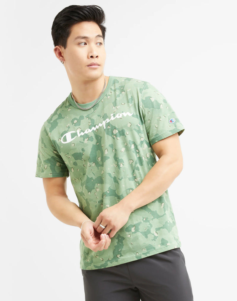 CLASSIC TEE, LIQUID CAMO ALL OVER PRINT, SCRIPT LOGO