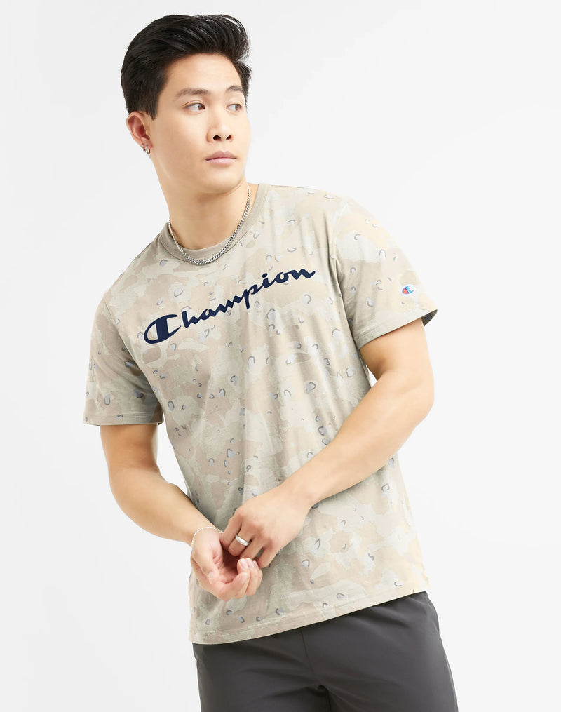 CLASSIC TEE, LIQUID CAMO ALL OVER PRINT, SCRIPT LOGO