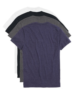 Hanes Men's Garment Washed Crewneck Short-Sleeved Tee Assorted 4-Pack