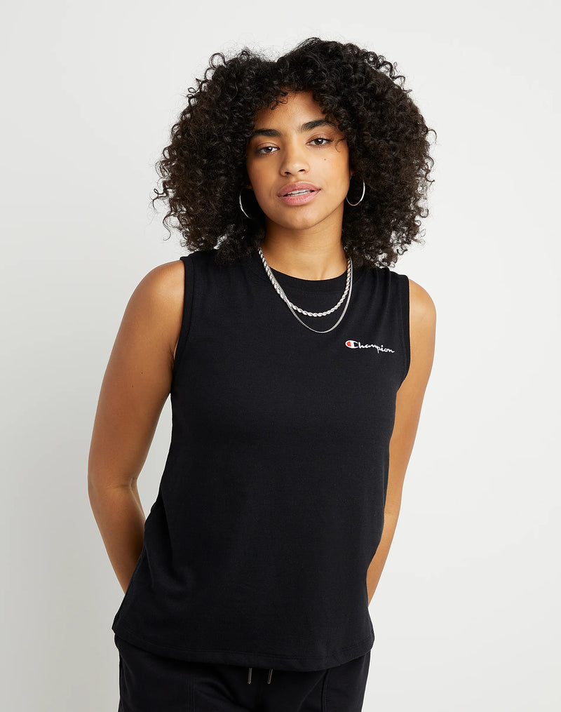 POWERBLEND RELAXED MUSCLE TANK, EMBROIDERED SMALL LOGO