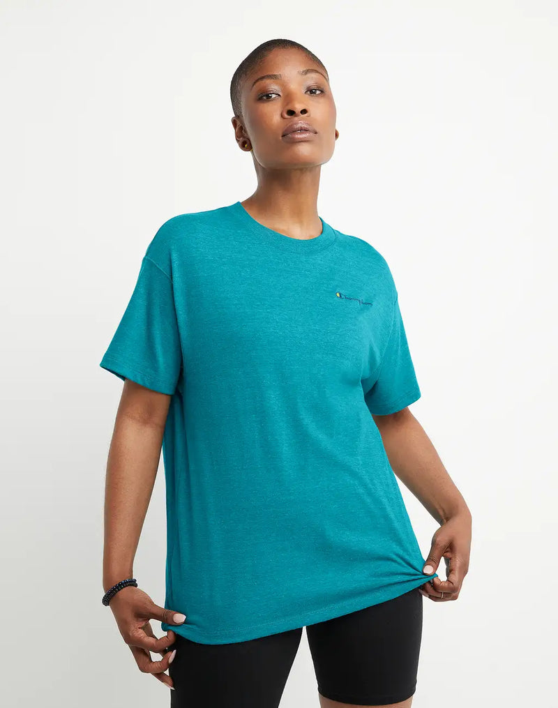 POWERBLEND OVERSIZED TEE, EMBROIDERED SCRIPT LOGO