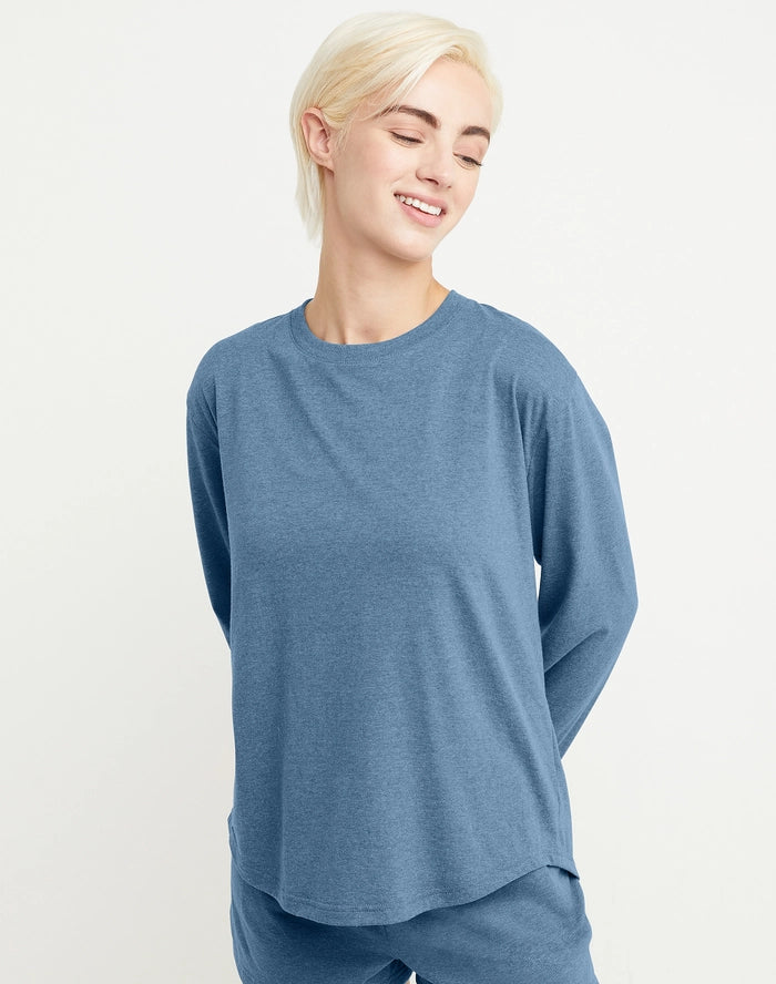 Hanes Originals Women's Tri-Blend Long Sleeve Relaxed T-Shirt