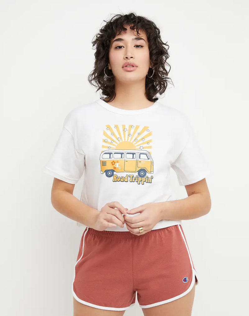 HERITAGE CROPPED TEE, ROAD TRIPPIN’
