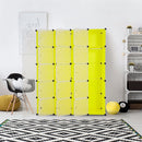 DIY 20 Cube Portable Closet Wardrobe Storage Organizer Clothes Cabinet W/Doors