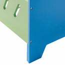 Crayon Themed Wood Kids Bed with Bed Rails for Toddlers and Children