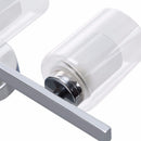 Giantex 3-Light  Light Wall Mounted Brushed Chrome Finish Glass Shade Bathroom Wall Sconce Modern furniture EP23367