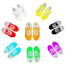 Colorful Jamaican Hemp Weed Leaves Pattern Woman Man Running Shoes