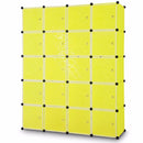 DIY 20 Cube Portable Closet Wardrobe Storage Organizer Clothes Cabinet W/Doors