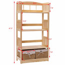 Multipurpose Storage Rack Living Room Display Collection Garage Shelf w/ Baskets