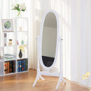 Swivel Full Length Ovel Floor Mirror Wooden Cheval Free Standing Dressing