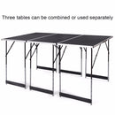 3PCS Folding Outdoor Camping Picnic Table Set Height Adjustable Furniture