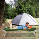 Aluminum Folding Camping Bed Outdoor Portable Military Cot Hiking Travel W/ Bag